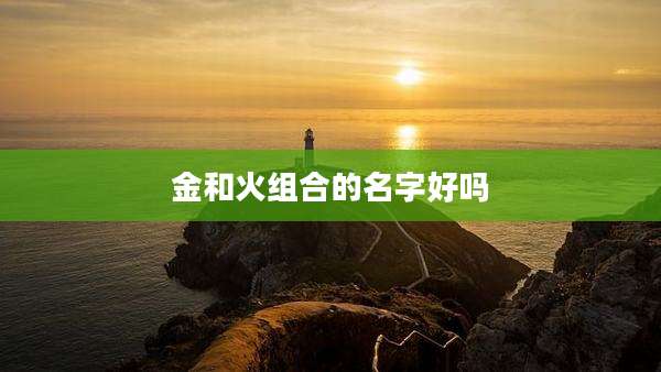 金和火组合的名字好吗