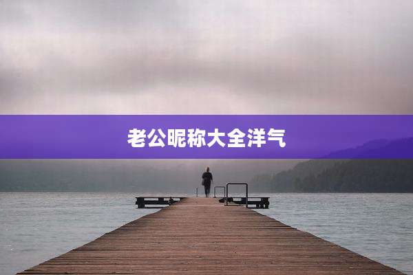 老公昵称大全洋气
