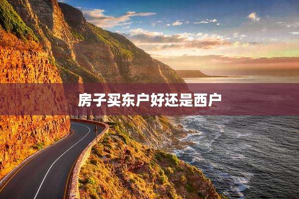 房子买东户好还是西户