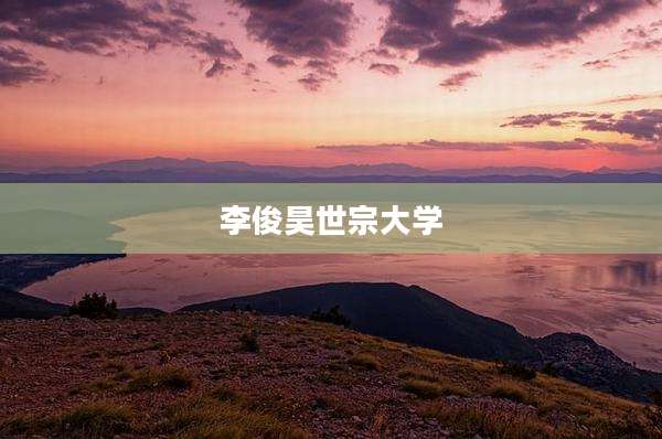 李俊昊世宗大学