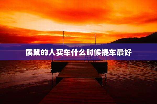 属鼠的人买车什么时候提车最好