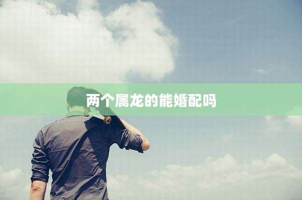 两个属龙的能婚配吗