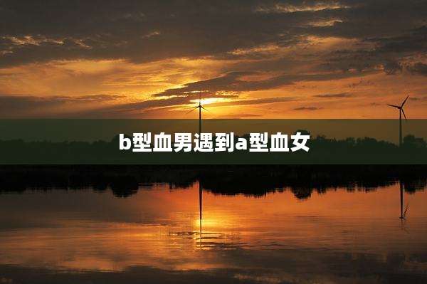 b型血男遇到a型血女