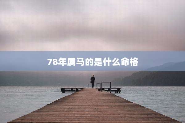 78年属马的是什么命格
