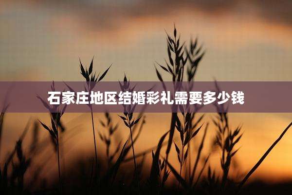石家庄地区结婚彩礼需要多少钱