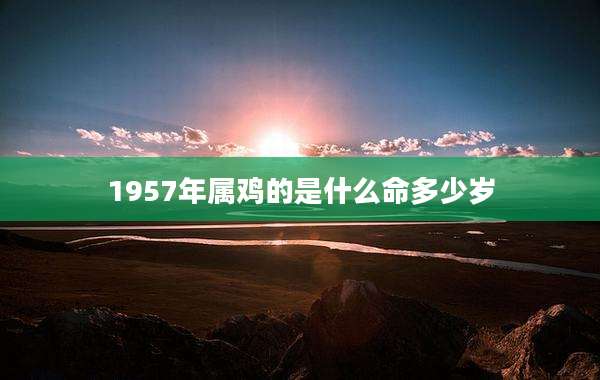 1957年属鸡的是什么命多少岁