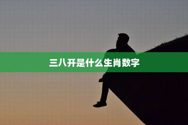 三八开是什么生肖数字