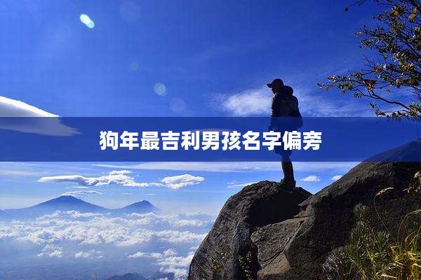 狗年最吉利男孩名字偏旁