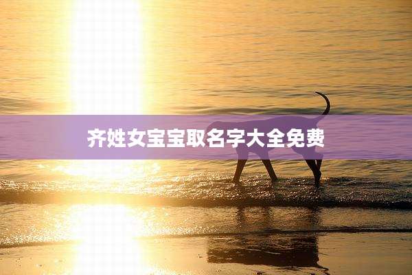 齐姓女宝宝取名字大全免费