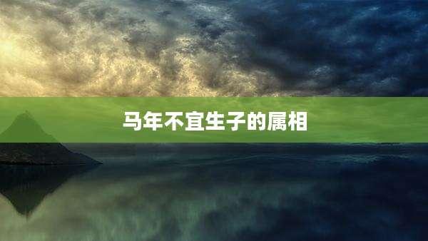 马年不宜生子的属相