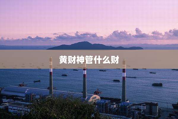 黄财神管什么财