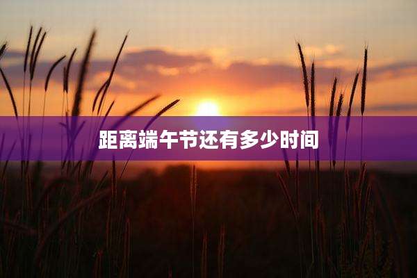 距离端午节还有多少时间