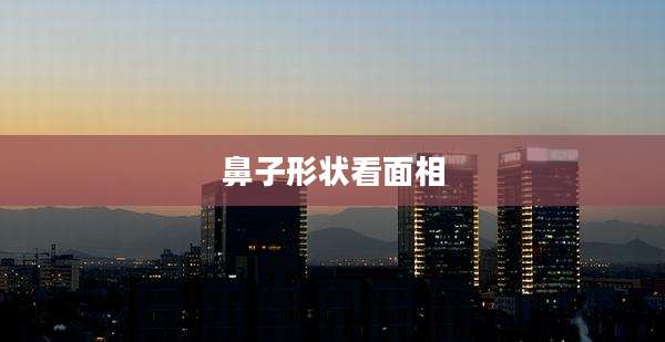 鼻子形状看面相