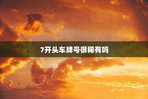 7开头车牌号很稀有吗