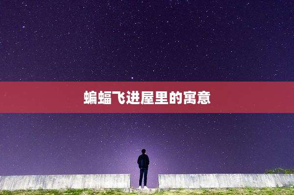 蝙蝠飞进屋里的寓意