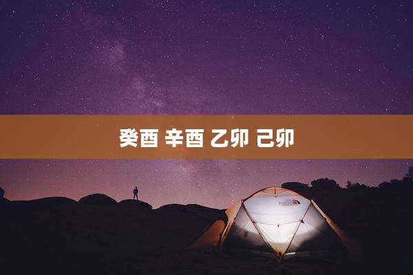 癸酉 辛酉 乙卯 己卯