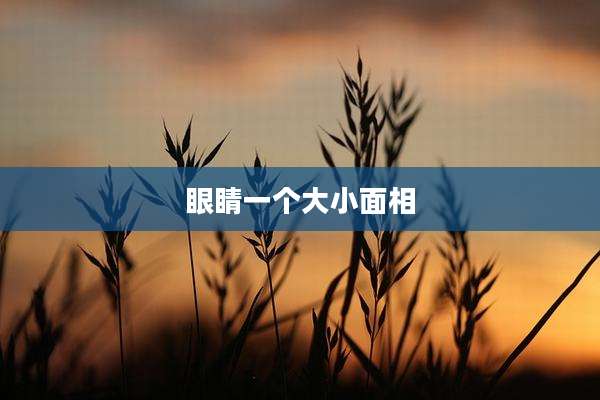 眼睛一个大小面相