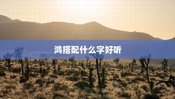 鸿搭配什么字好听