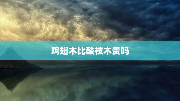 鸡翅木比酸枝木贵吗