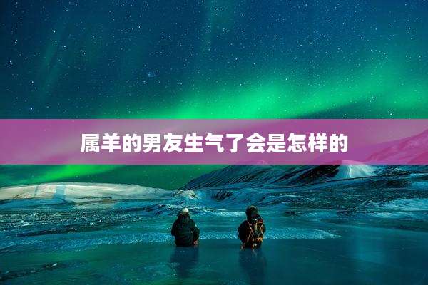 属羊的男友生气了会是怎样的