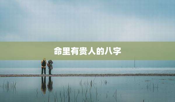 命里有贵人的八字