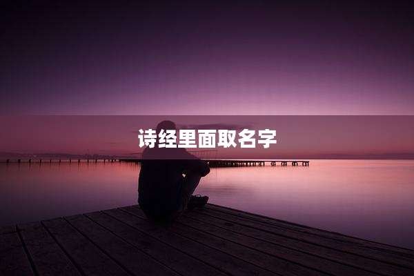 诗经里面取名字