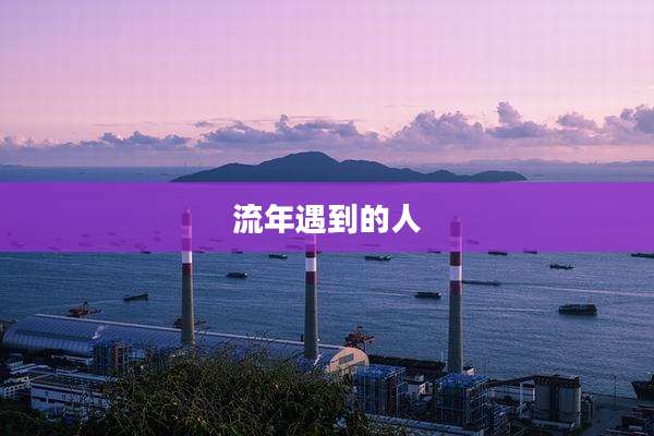 流年遇到的人