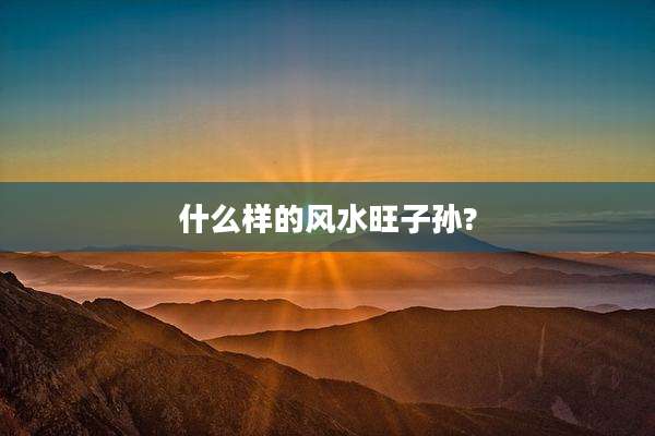 什么样的风水旺子孙?