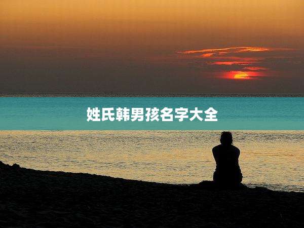 姓氏韩男孩名字大全