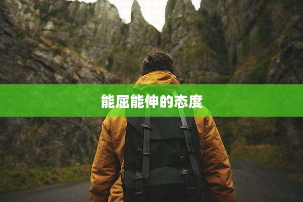 能屈能伸的态度