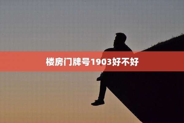 楼房门牌号1903好不好