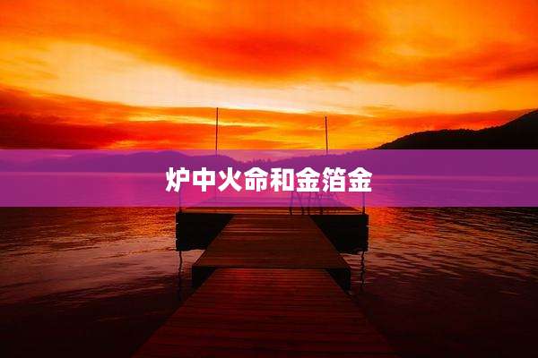 炉中火命和金箔金