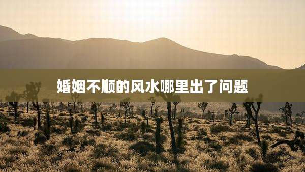 婚姻不顺的风水哪里出了问题