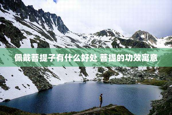佩戴菩提子有什么好处 菩提的功效寓意