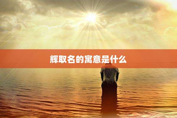 辉取名的寓意是什么