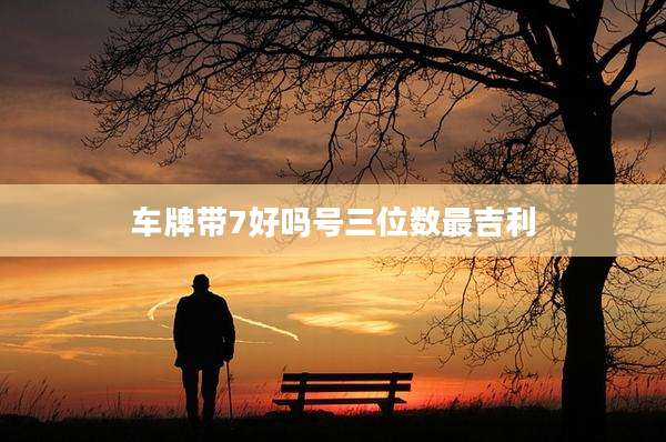 车牌带7好吗号三位数最吉利