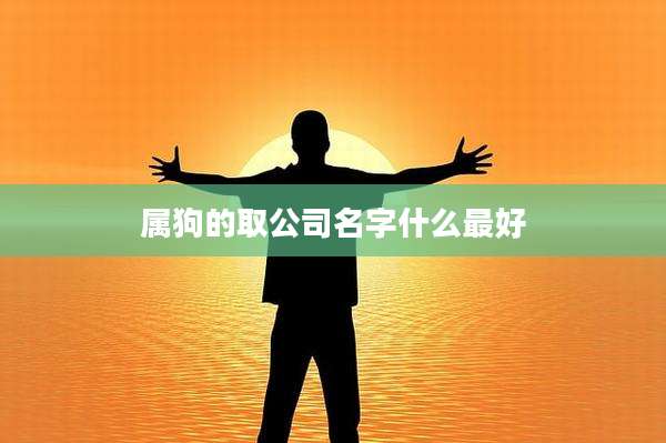 属狗的取公司名字什么最好