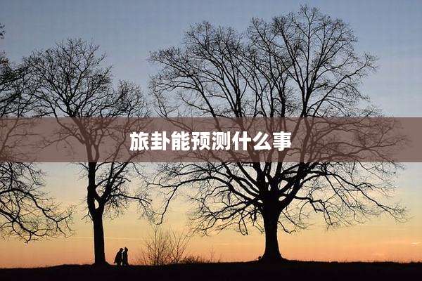 旅卦能预测什么事