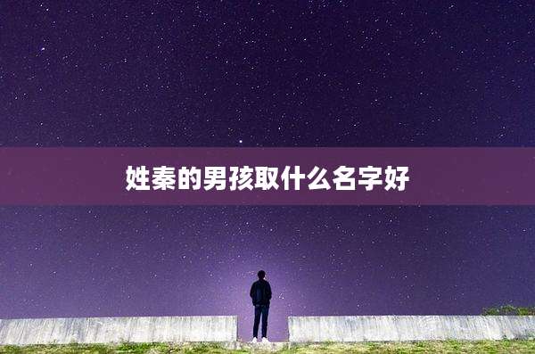 姓秦的男孩取什么名字好
