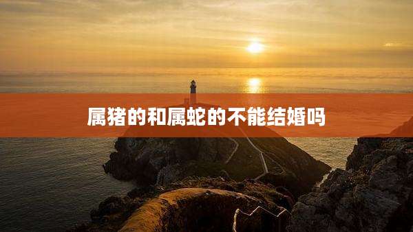 属猪的和属蛇的不能结婚吗
