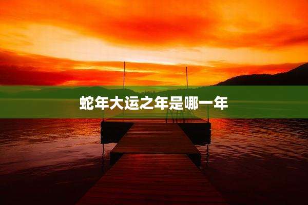 蛇年大运之年是哪一年
