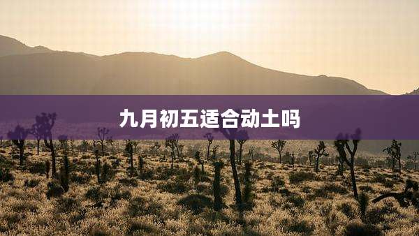 九月初五适合动土吗
