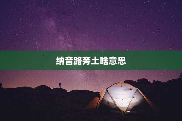 纳音路旁土啥意思