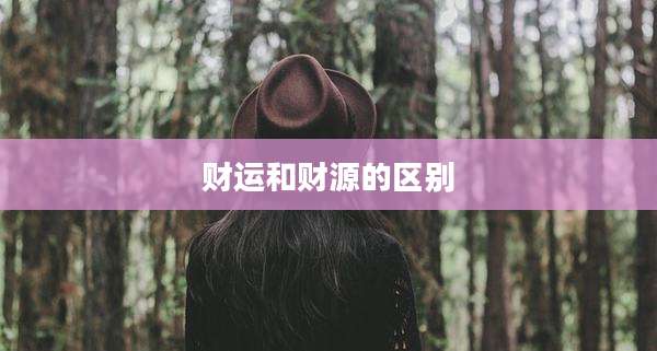 财运和财源的区别