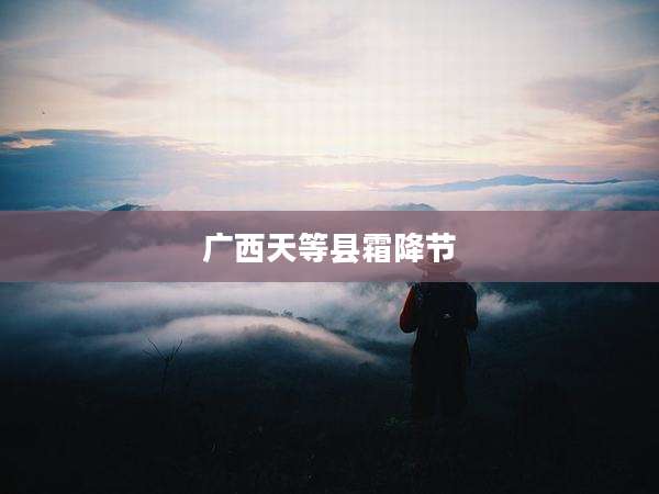 广西天等县霜降节