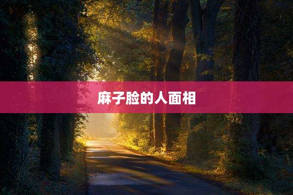 麻子脸的人面相