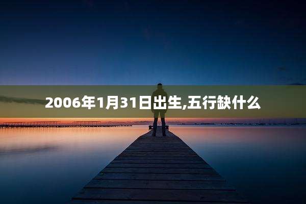 2006年1月31日出生,五行缺什么