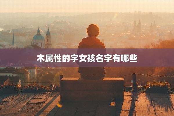 木属性的字女孩名字有哪些