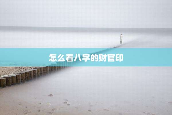 怎么看八字的财官印