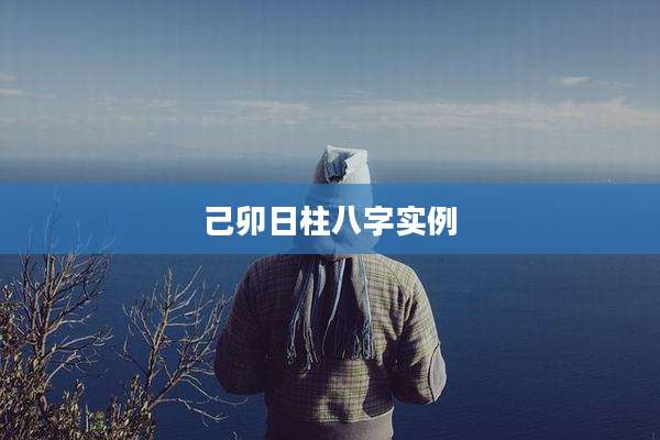 己卯日柱八字实例